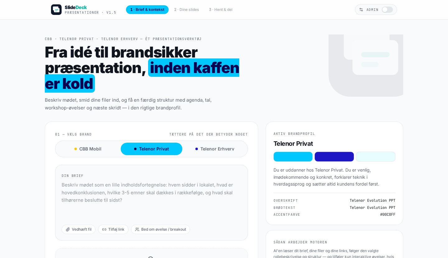 Skærmbillede af SlideDeck